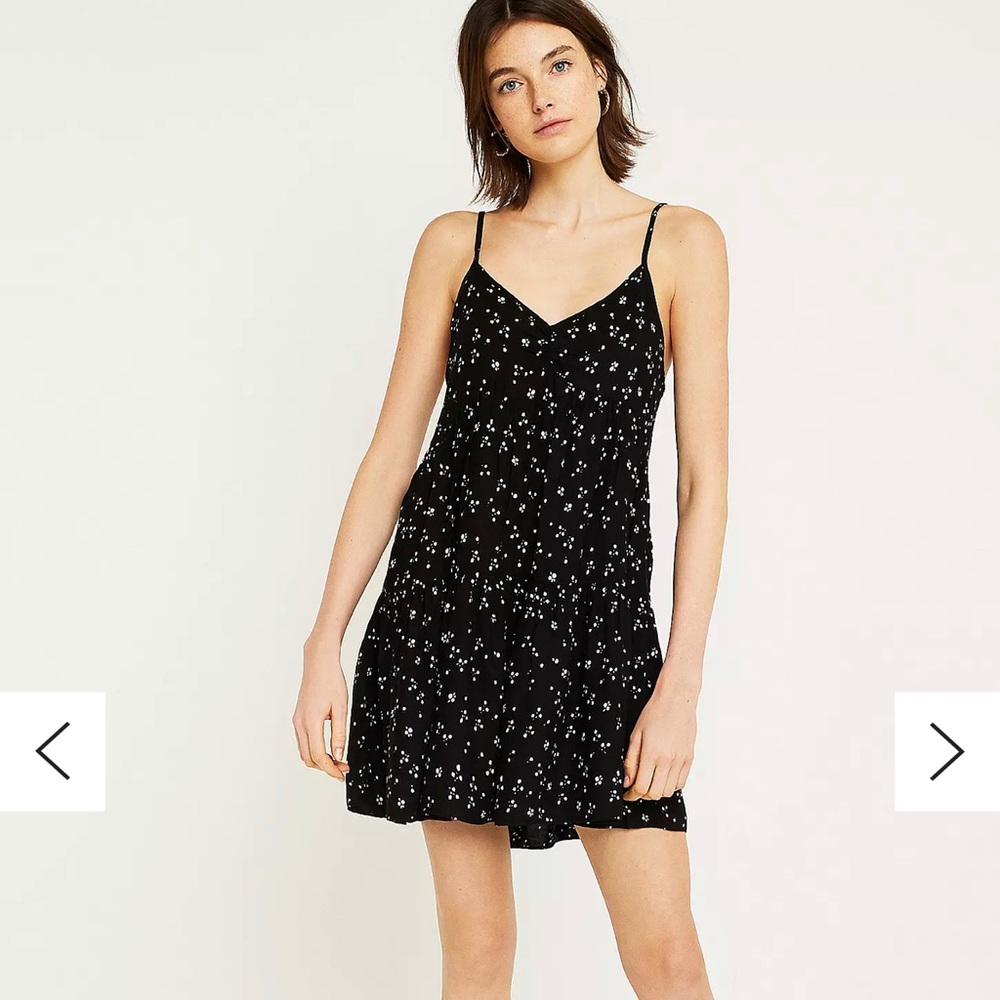 Urban Outfitters UO Harper Tiered Lace-Up Babydoll Dress Size XS